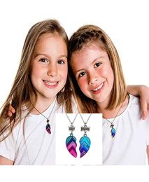 Pendant Necklaces 2 Pieces Of Friend Friendship Jewellery Necklace Ladies Heartshaped Letter Fashion Couple5364387