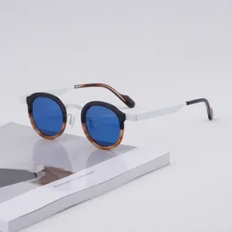 Sunglasses High Quality Vintage Acetate Round For Men Women Eyeglasses Japanese Handmade Style Designer Driving Travel Glasses