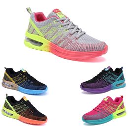 Free Shipping Men Women Running Shoes Breathable Soft Anti-Slip Comfort Black Grey Pink Orange Blue Mens Trainers Sport Sneakers GAI