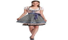 KOJOOIN Women039s Vintage German Dirndl Dress Costumes for Bavarian Oktoberfest Halloween Carnival G09257809558