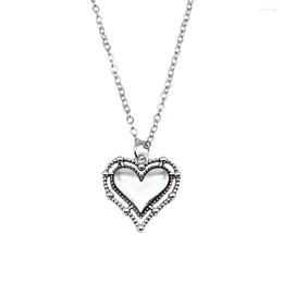 Pendant Necklaces 1pcs Gothic Heart Charms Chain For Men Ornaments Vintage Jewellery Cute Length 43 5cm