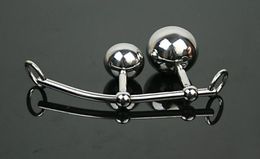 girl stainless STEEL single double ball girl anal hook Bondage Cock ring anal plug device fe piercin2014244