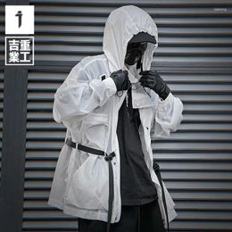 Men's Jackets 11 BYBB'S DARK 2024 Summer Sun Protection Jacket Coat Hip Hop Streetwear Functional Ultrathin Sunscreen Top Techwear