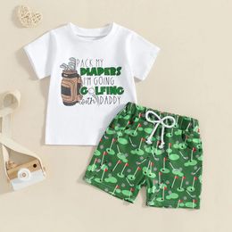 Clothing Sets CitgeeSummer Toddler Baby Boy Outfits Short Sleeve T-Shirt Print Shorts Green Casual Clothes