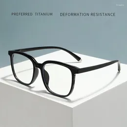 Sunglasses Frames Ultra Light TR90 Men's Eyeglass Frame Retro Fashion Large Anti Blue Optical Prescription Glasses For Women 35501