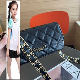 Kids Bags Luxury Brand CC Bag 23K Womens Thick Gold Metal Hardware Matelasse Chain Baguette Shoulder Bags SNAP Black Diamond Lattice Turn Lock Large Capacity Card Hol