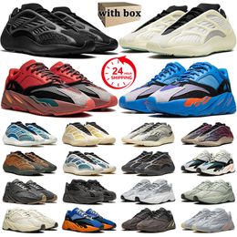 With Box Designer 700 Running Shoes Men Women 700s Alvah Azael Solid Grey Fade Salt Hi-Res Red Blue Vanta Utility Black Volt Mens Trainers Outdoor Sneakers