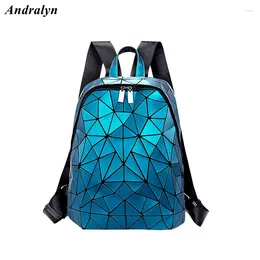 Backpack Women Luminous Brand 2024 Silver Girls Bag Holographic Small Size For Teenage School Shine