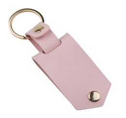 DIY Sublimation Transfer Po Sticker Keychain Gifts for Women Leather Aluminum Alloy Car Key Pendant Gift RRD72565696706