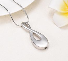 T006 Big Infinity High Polishing Stainless Steel Cremation Necklace in Memory of the Loss Love Funeral Urn Casket9917464