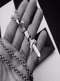 Fashion stainless steel pendant necklace chain bijoux for mens and women trend personality punk cross style Lovers gift hip hop je5524527