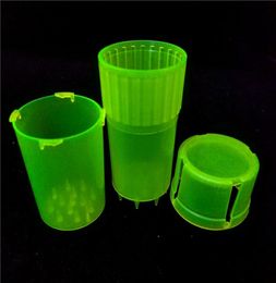 MOQ is 1 Piece Med Container 3 Parts Mini Plastic Grinders Secure lock system Plastic Cheap Herb Grinders For 3512805