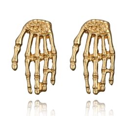 Punk Gold Colour Hand Shape Stud Earrings for Women Personality Alloy Geometric Studs Earring Statement Jewellery Fashion Jewellery Who6902991