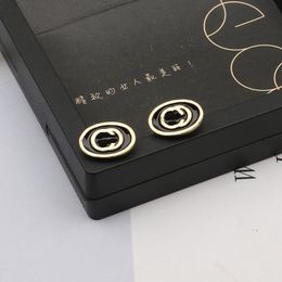 Fashion Simple G Designer Brand Letter Stud Earrings Luxury Women Gold Plated Silver Round Earring Metal Material Girls Wedding Party Gifts Jewelry Accessories