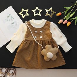 Girl Dresses Girls Spring Autumn 2024 Children Princess Cute Dress For Baby Birthday Party Clothes Toddler Bags 4 Years