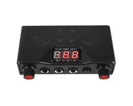 ABS Black Mini Tattoo Power Supply Dual Adjustable Digital LCD Power Supplies For Tattoo Machines TPS 03204920750