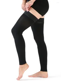 Women Socks 20-30 MmHg Thigh High Compression Stockings & Men - Nursing Hiking Varicose Travel Flight Running Fitness