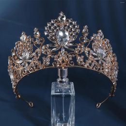 Hair Clips Crystal Rhinestone Bridal Tiaras And Crowns For Women Baroque Vintage Wedding Diadems Accessories Head Jewellery Headwear