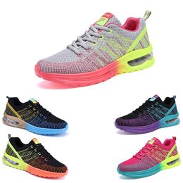 Free Shipping Men Women Running Shoes Breathable Mesh Anti-Slip Comfort Black Grey Pink Orange Blue Mens Trainers Sport Sneakers GAI