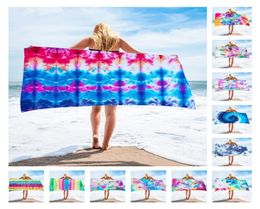 15075 cm 28 color Microfiber Square Beach Towel polyester Material Tie dyed towel Series for Adult Home Textiles T2I518281202567