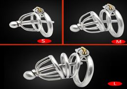 Stainless Steel Super Small Cock Cage Penis Lock Anti-Erection With Removable Urethral Sounding Catheter Shortest Penis Cage4352138