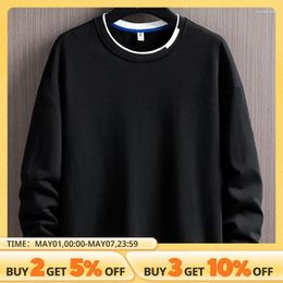 Men's Hoodies Autumn And Winter Fashionable Solid Colour Bottomed Round Neck Sweater