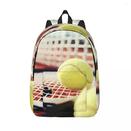 Backpack Student Bag Tennis Ball With Racket On The Court Parent-child Lightweight Couple Laptop