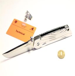 ROCKSTEAD HIZENTIC Japan High quality folding knife Japan D2 Blade Germany Mirror stainless steel Handle with Gift Box206p6466929