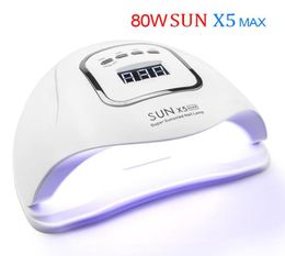 SUN X5 Max UV LED Lamp For Nails Dryer 80W54W45W Ice Lamp For Manicure Gel Nail Drying Gel Varnish4535745