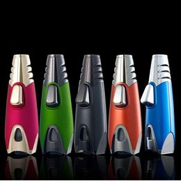 Wholesale Lighters Alloy High Temperature Resistant Nozzle Jet Blue Flame Torch Without Gas Lighter