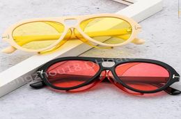 Fashion Women039s Sunglasses Oversized Shades Black Yellow Pilot Sun Glasses for Women Men UV400 Beach Eyewear4011674