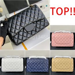 classic flap bag luxury handbag crossbody bag high quality designer woman bag jumbo size 30cm black quilted purse caviar lambskin flap bag clutch hobo bag with chain