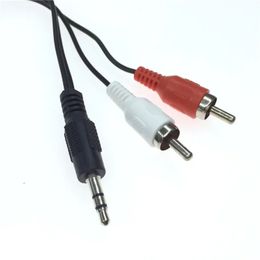 3.5mm Stereo Male Plug To 2RCA Phono Male Audio AV Video Headphone Adapter Connector Cable Cord Car Cable Splitter