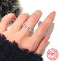 Fashion 100 925 Sterling Silver Rings Chain Link Lab Diamond Ring Wedding Engagement Rings Jewellery Gift for Women XR4501334603