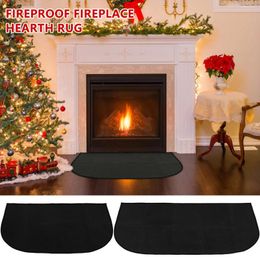 Carpets Fireproof Hearth Mat Fire Pit Half Round Rug Anti-Slip Area Resistant Pad For Outdoor Indoor Kitchen