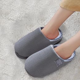 Slippers Bedroom Cotton For Men Winter Household Warm Furry Women Shoes Indoor Plush Home 2024