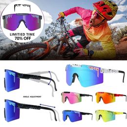 Pit Viper Sport Sonnenbrille Brillen Radsport UV400 Outdoor Pit Vipers Brille Doppelbein Fahrrad Fahrrad Sonnenbrille Weitansicht MTB -Brillenbrille