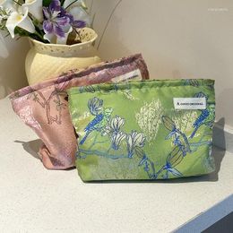 Cosmetic Bags Vintage Printing Bag Clutch Large Makeup Organizer Korean Pouch Women Cute Toiletry Beauty Case