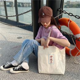 Shoulder Bags Women Canvas Female Eco Cloth Handbag Large Capacity Hasp Totes Soft Good Luck Embroidery Femme Top-Handle