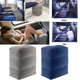 Pillow Three-layer Inflatable Foot Travel Rest Cushion Train Storage With Cover Dust Aeroplane Car Footr S3p5