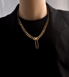 exaggerated necklaces bathing nonfading clavicle chain hip hop sweater personality heavy industry link topquality whole desi9665627