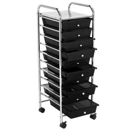 10 Drawer Rolling Scrapbook Paper Storage Bin Organiser Cart Office School Tools4988526