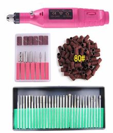 Electric Nail Art Polish Machine Nail Drill Bits Set Manicure Pedicure Cuticle Acrylic Gel Remover Tools Kit EU US Plug2138584