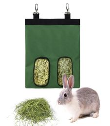 Small Animal Rabbit Feeder Hay Bags Hanging Feeding Dispenser Container for Chinchilla Guinea Pig Bunny KDJK21073731893