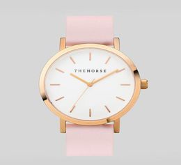The Horse Watches Famous Luxury Women Men Watches 40mm Unisex Ladies Mens Watch Rose Gold Leather Woman Fashion Dress Wristwatch2406904