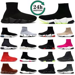 sapatos femininos Designer sock shoes sneakers for men women high triple Black Red White Beige Pink Cristal Clearsole mens fashion Outdoor sports tennis Casual trainers