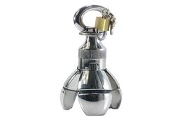 New Stainless Steel anal enlarge anal plug Butt Bondage Stretching Lock Fetish toy Sex Toys3786326