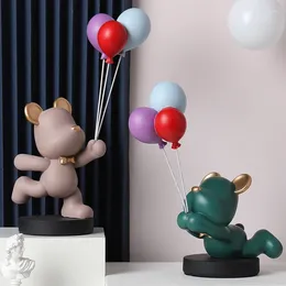 Decorative Figurines Balloon Cartoon Bear Decoration Hallway Shoe Cabinet TV Wine Decor Housewarming Giving Birthday Gifts