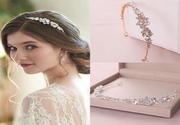 Fashion Crystal Jewelry Barrettes Women Silver Color Gold Bridal Wedding Hair Accessories Rhinestone Tiaras And Crowns Women Diade6581855