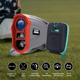 Optical Rechargeable Laser Rangefinders Golf Distance Metre with Flagpole Lock Slope Compensation for Hunting Measurement 240426